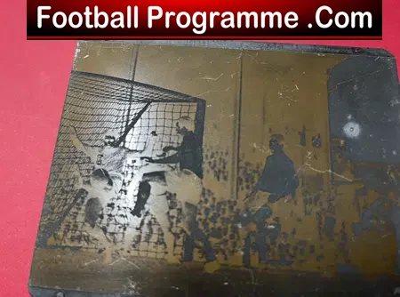 Wales Football Team Original Printers Brass Plate Block 1950s