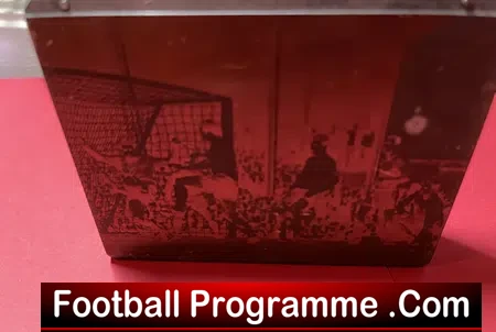 Wales Football Team Original Printers Brass Plate Block 1950s