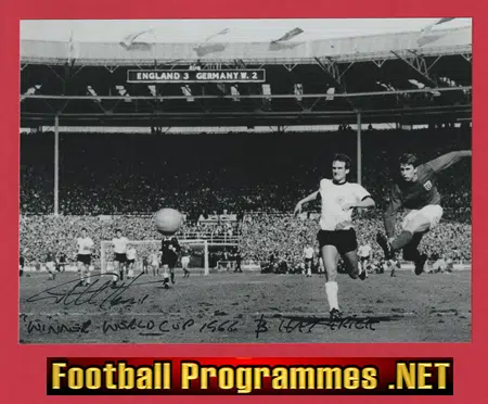 West Ham United Geoff Hurst Autograph Signed Picture 66 Winner