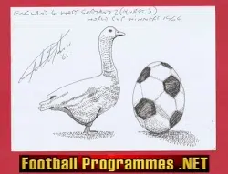 West Ham United Geoff Hurst Autograph Signed Picture Doodle