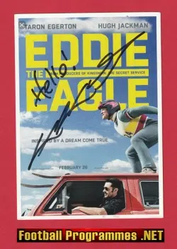 Olympic Skier Skiing Eddie The Eagle Autograph Signed Picture