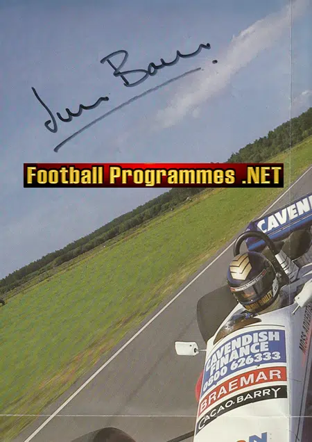 F1 Driver Julian Bailey Autograph Signed Poster Racing Driving