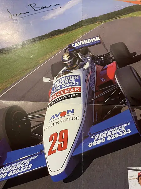 F1 Driver Julian Bailey Autograph Signed Poster Racing Driving