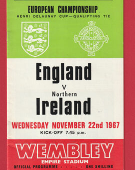 England v Northern Ireland 1967 – George Best + Bobby Charlton