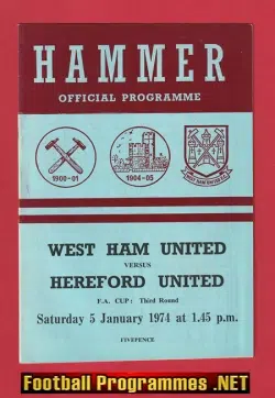 West Ham United v Hereford United 1974 – Bobby Moore Final Game