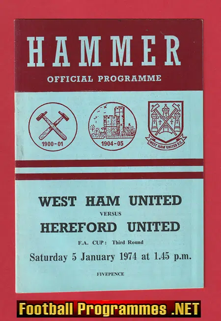 West Ham United v Hereford United 1974 – Bobby Moore Final Game