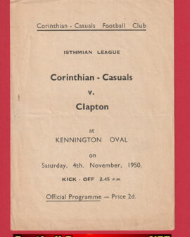 Corinthian Casuals v Clapton 1950 – Kennington Oval
