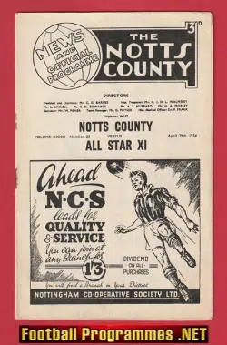 Notts County v All Stars 1954 – 1950s + Matthews