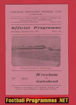 Wrexham v Gateshead 1957 – 1950s