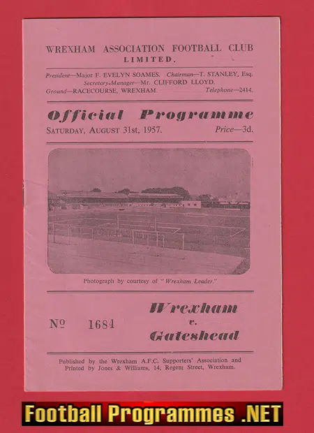 Wrexham v Gateshead 1957 – 1950s