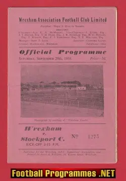Wrexham v Stockport County 1958 – 1950s