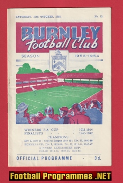 Burnley v Portsmouth 1953 – 1950’s