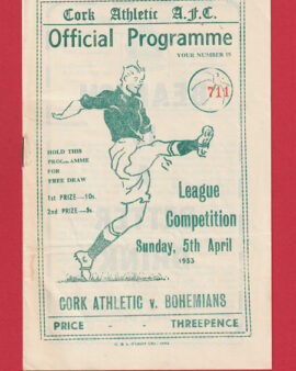 Cork Athletic v Bohemian 1953 – 1950’s Ireland Irish