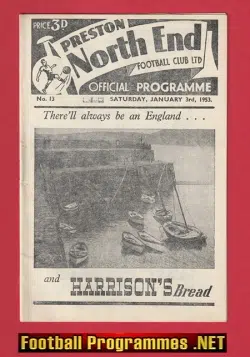 Preston North End v Middlesbrough 1953 - PNE 1950's