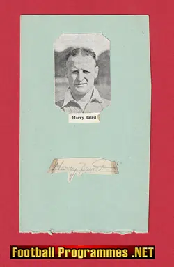 Manchester United Harry Baird Autograph Signed Man Utd 1930's