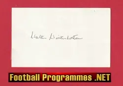 Manchester United Walter Winterbottom Autograph Signed Man Utd