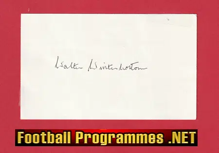 Manchester United Walter Winterbottom Autograph Signed Man Utd