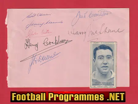 Manchester United Football Club Multi Signed 1940s