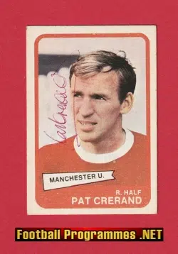 Manchester United Pat Crerand Autograph Man Utd Football Card