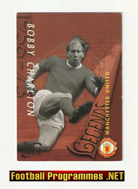 Manchester United Bobby Charlton Autograph Man Utd Football Card