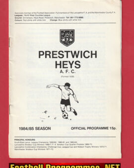 Prestwich Hayes v Whitworth Valley 1984 – North West Counties