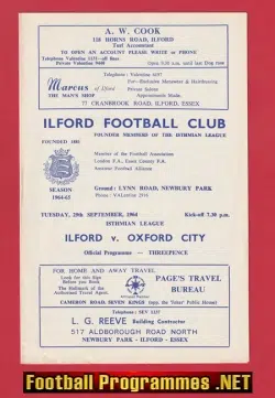 Ilford v Oxford City 1964