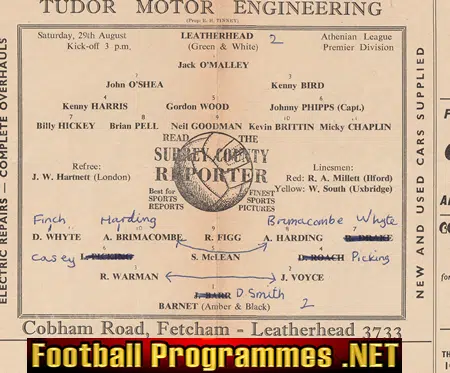 Leatherhead v Barnet 1964
