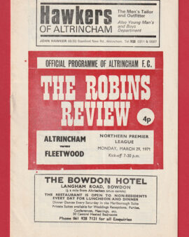 Altrincham v Fleetwood Town 1971 – Northern Premier League