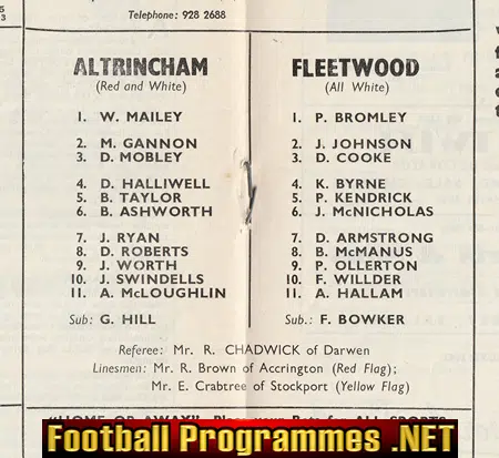 Altrincham v Fleetwood Town 1971 - Northern Premier League