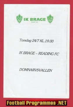 IK Brage v Reading 2003 – Sweden