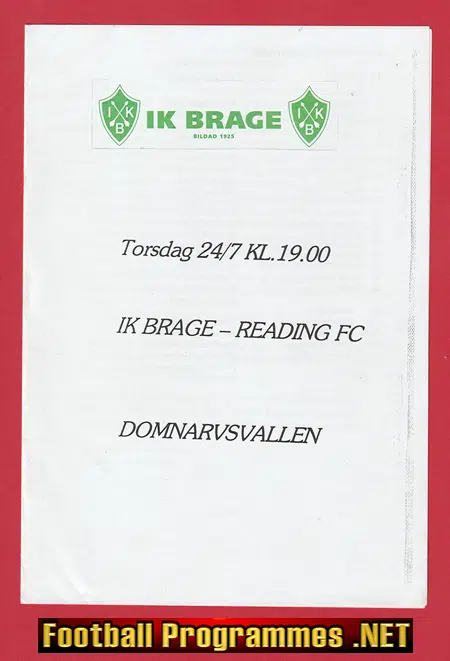 IK Brage v Reading 2003 – Sweden