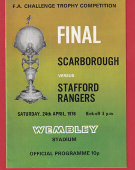 Scarborough v Stafford Rangers 1976 – Trophy Cup Final Ticket