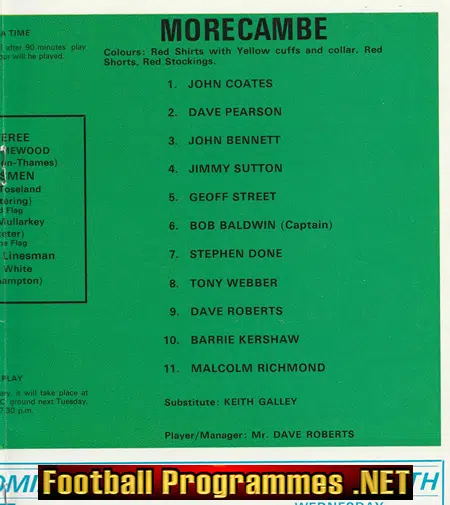 Dartford v Morecambe 1974 - Trophy Cup Final at Wembley