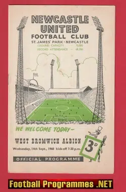 Newcastle United v WBA 1960
