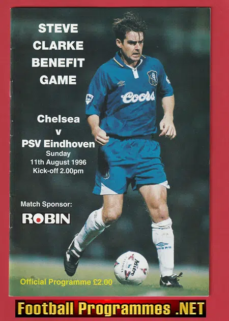 Steve Clarke Testimonial Benefit Match Chelsea 1996 + Ticket