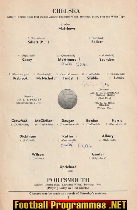 Chelsea v Portsmouth 1957
