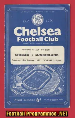 Chelsea v Sunderland 1956