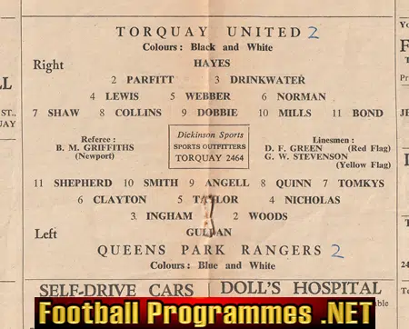 Torquay United v QPR 1953