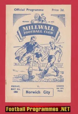 Millwall v Norwich City 1956
