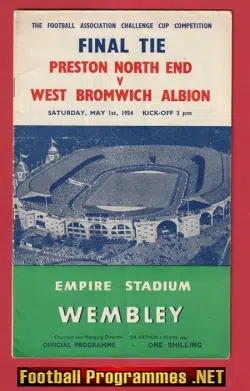 West Bromwich Albion v Preston 1954 – FA Cup Final Wembley