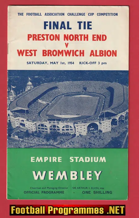 West Bromwich Albion v Preston 1954 – FA Cup Final Wembley