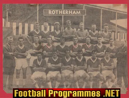 Rotherham United Football Club Multi Signed Autographed 1960s