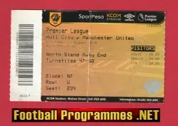 Hull City v Manchester United 2016 - Football Ticket