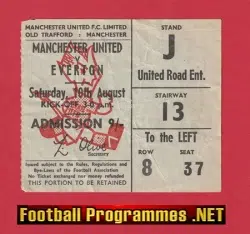 Manchester United v Everton 1968 - Man Utd Tickets