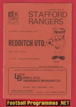 Stafford Rangers v Redditch United 1978 - FA Cup