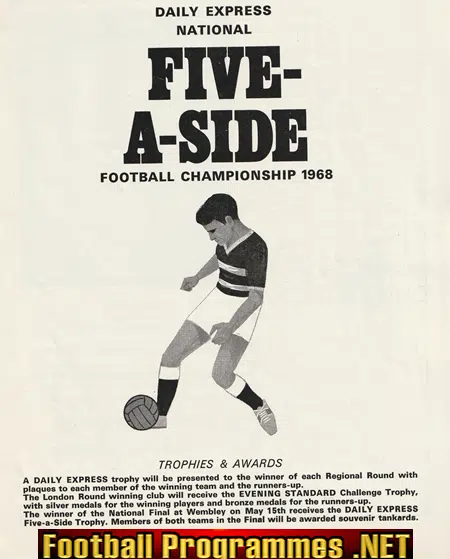 London Five A Side Football Championship Wembley 1968 Charlton