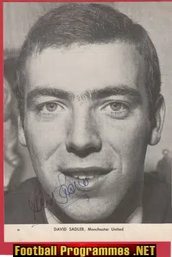 Manchester United David Sadler Autograph Signed Picture Man Utd