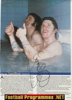 Manchester United Gordon Hill + Sammy Mcilroy Autograph Signed