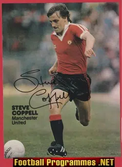 Manchester United Steve Coppell Autograph Signed Picture Man Utd