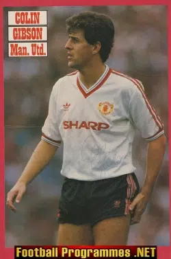 Manchester United Colin Gibson Autograph Signed Picture Man Utd